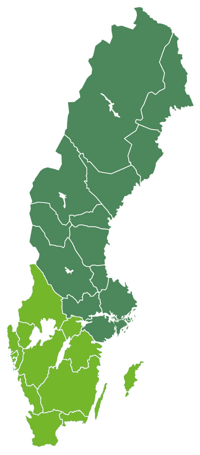 sverigekarta green landskapsaljare